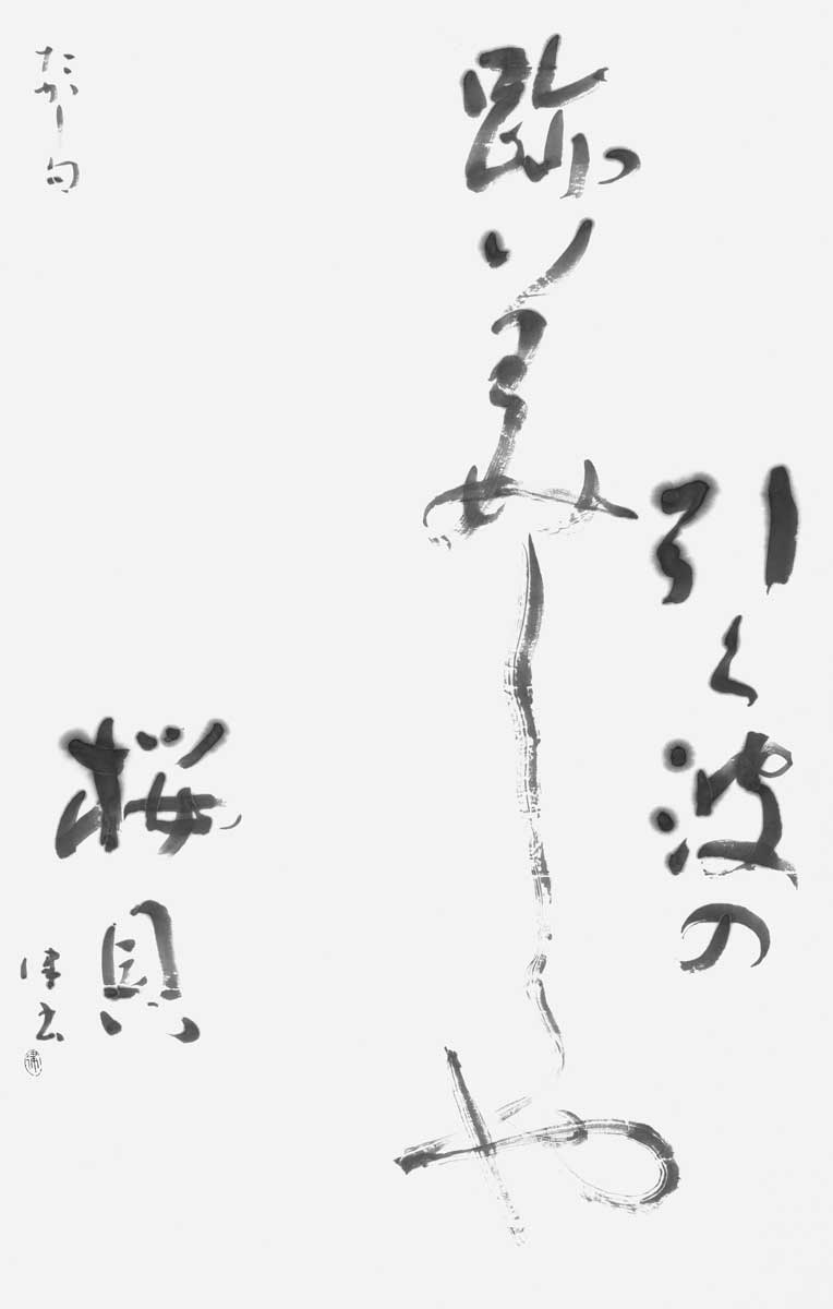 引く波の跡美しや桜貝（松本たかし）