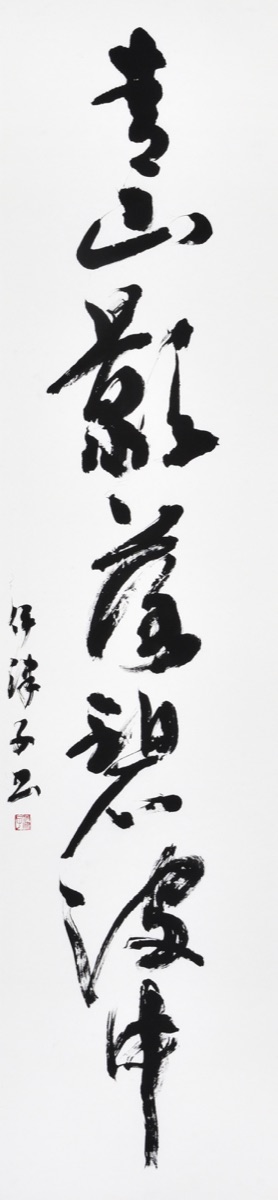 青山影落碧波中